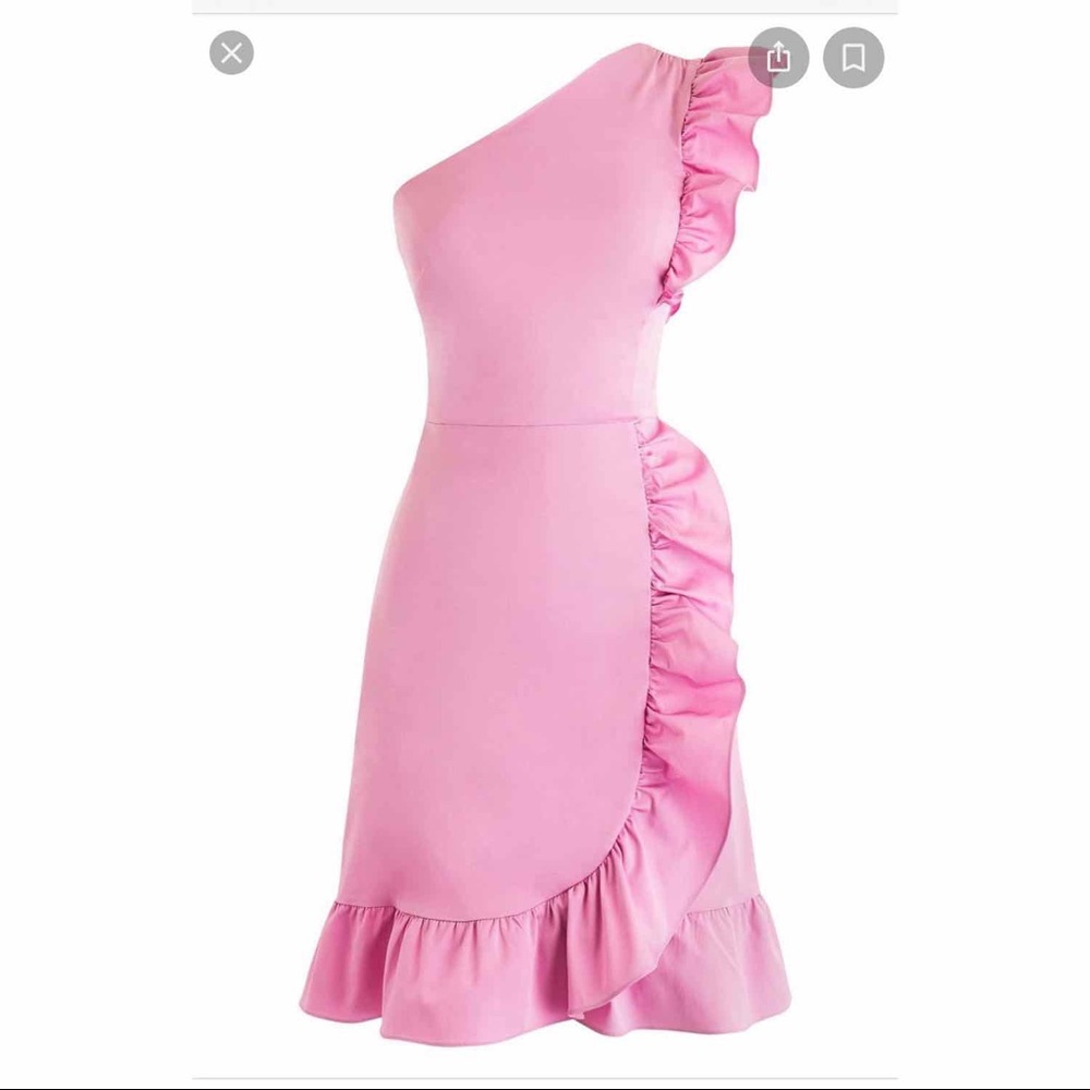 J. Crew one shoulder ruffle dress